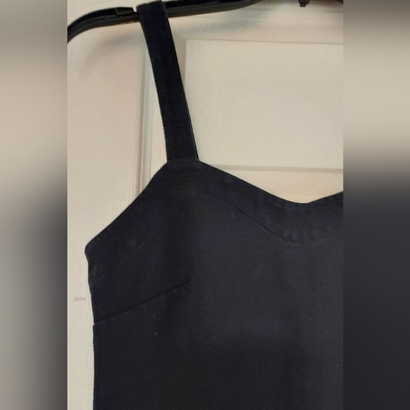 Old Navy Little Black Sundress Fitted Zip Back Basic Stretch XS LBD Party Club - Picture 2 of 10